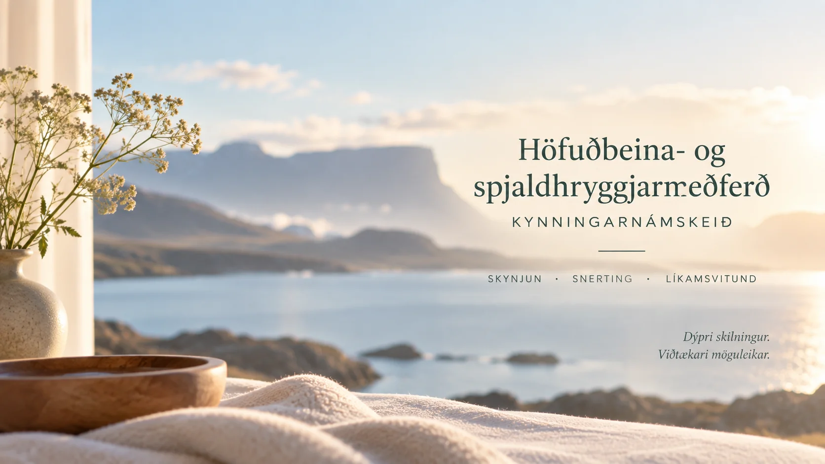 Höfuðbeina- og spjaldhryggjarmeðferð – kynningarnámskeið